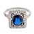 This beautiful French Art Deco sapphire and diamond ring is a refined 1930’s treasure, centered by a GIA-certified cushion...
