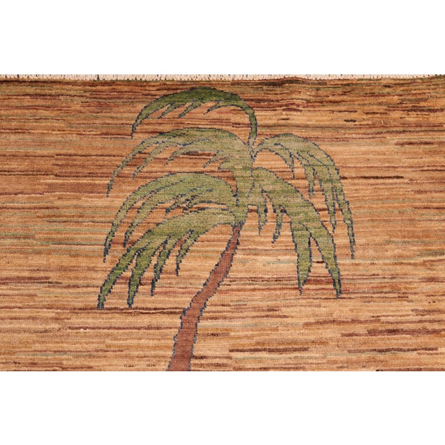 Bohemian Gabbeh Blue/Green Wool Rug - 6'1'' X 8'10'' For Sale In New York - Image 6 of 10