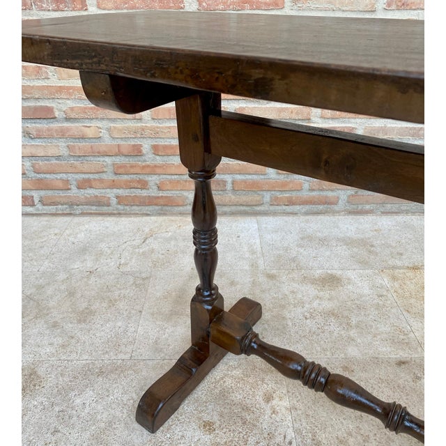 Brown Mid 20th Century Console Table in Walnut, 1940s For Sale - Image 8 of 18
