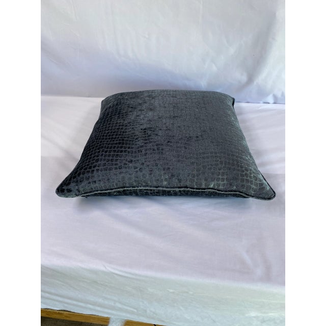 This amazing double sided velvet alligator scale fabric includes matching piping edges for a clean finish. Invisible...