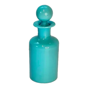 Early 20th Century Portieux Vallerysthal Aqua Blue French Perfume Decanter