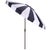 Navy Blue Buti 9 Ft Crank Umbrella, Navy Cabana Stripe/Brown Pole For Sale - Image 8 of 9