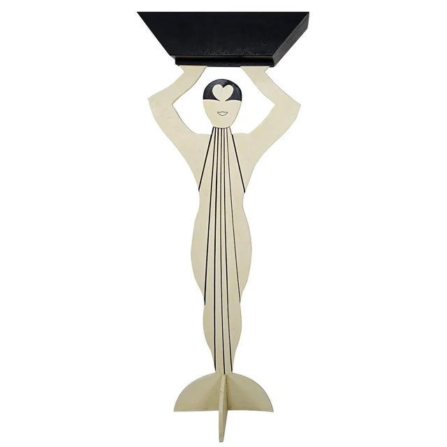 Postmodern Art Deco Style Plant Stand in the Shape of an Elegant Lady For Sale - Image 10 of 10