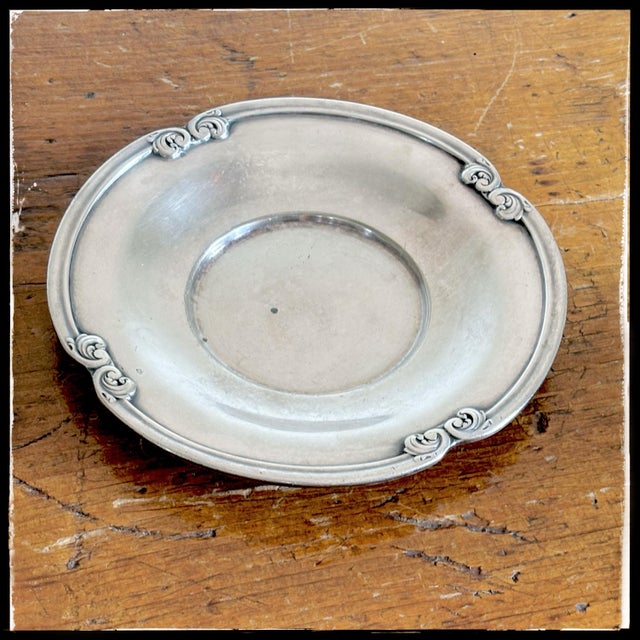 Silver Antique SilverPlate Platter- Coaster “St Francis Hotel” For Sale - Image 8 of 9