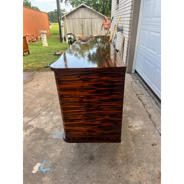 A Unique French Art Deco Macassar Ebony Sideboard 1940's For Sale - Image 11 of 12