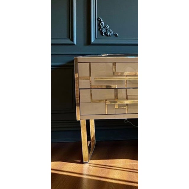 Sideboard in Gold and Brass Glass from Justfurnituress For Sale - Image 15 of 18