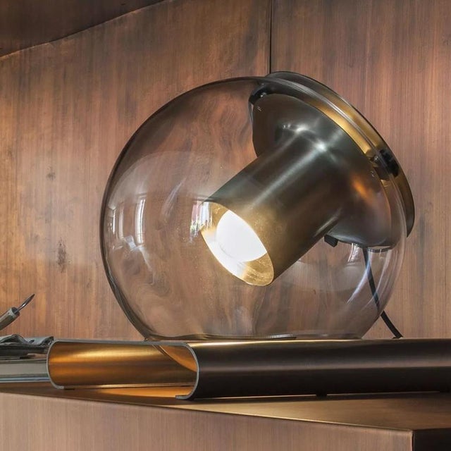 Black Metal The Globe Table Lamps by Joe Colombo for Oluce, Set of 2 For Sale - Image 13 of 15