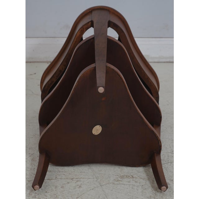 Baker Walnut 3 Tier Wine Table For Sale - Image 15 of 16