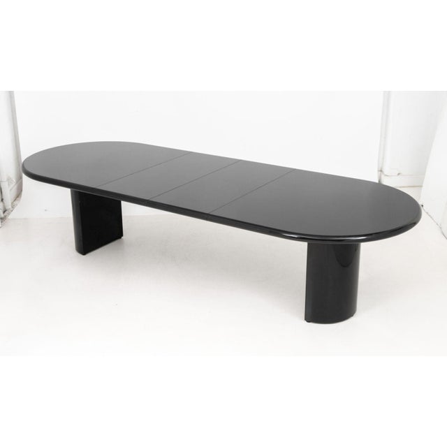 Intrex Postmodern Black Lacquered Dining Table For Sale - Image 12 of 14