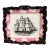1980s Decorative Luster Maritime Pottery Plaque Titles Flying Cloud Boston For Sale