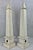 Pair of stunning tall faux ivory neo-classical obelisks. Edited design with each obelisk having only a single pair of gilt...