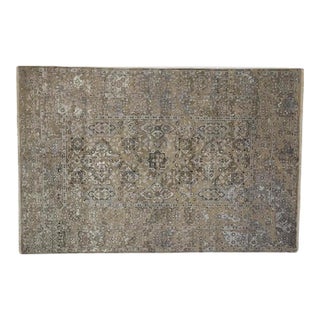 Silk and Wool Agra Rug , 6'1" X 9' For Sale
