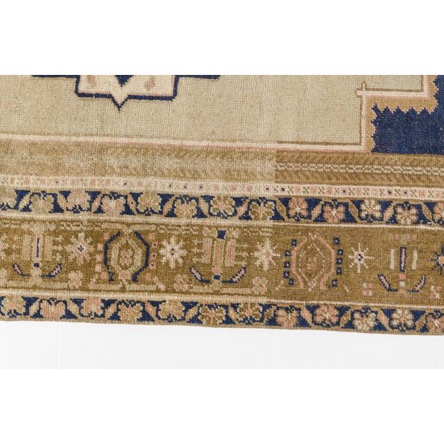 Textile Mid 20th Century Oversize Oushak Beige Rug For Sale - Image 7 of 10