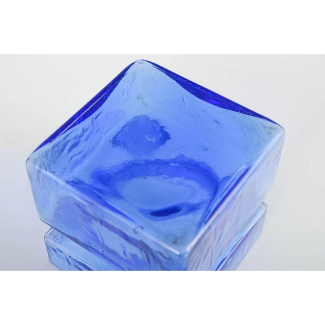 Vase in Clear Blue Art Glass by Helena Tynell, 1970s For Sale - Image 4 of 5