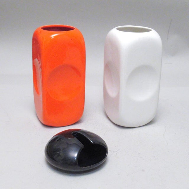 Orange Orange Vase from Parravicini, Italy, 1970s For Sale - Image 8 of 9