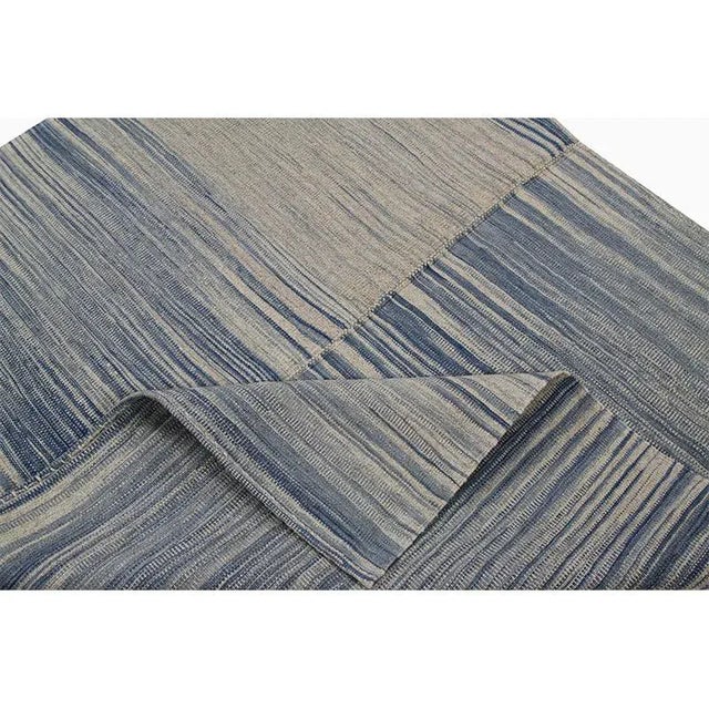 Mid-Century Modern Handwoven Scandinavian Style Persian Kilim Area Rug 3’4″ X 4’0″ For Sale - Image 3 of 8