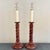 Pair of Vintage Mauve Barley Twist Candle Lamps For Sale - Image 4 of 4