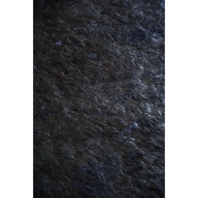 french Round Brutalist Coffee Table in Stone and Steel, 1960s For Sale - Image 11 of 16