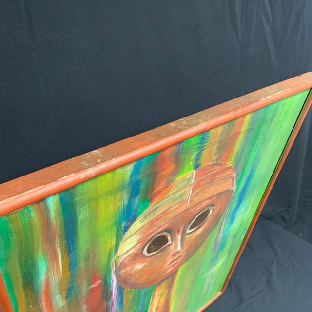 Green 1970s F. Dedman Acrylic Figure Still Life Painting For Sale - Image 8 of 10