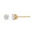 Contemporary AGS Certified 14k Yellow Gold 3/8 cttw 4-Prong Set Brilliant Round-Cut Solitaire Diamond Push Back Stud Earrings (Q-R Color, SI2-I1 Clarity) For Sale - Image 3 of 5