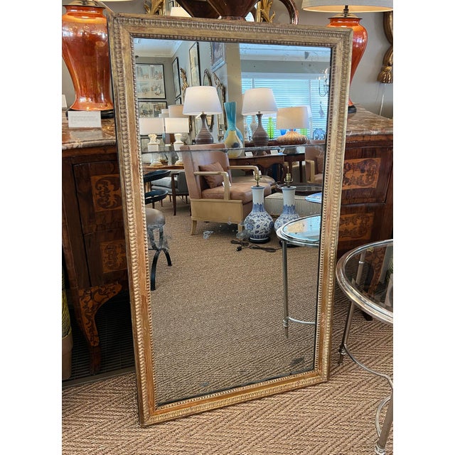 Gold Louis XVI Rectangular Giltwood Wall Mirror For Sale - Image 8 of 8