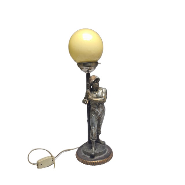 Art Deco Figurative Bedside Lamp, Poland, 1950s For Sale - Image 9 of 17
