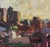Robert O'Meara (American, XX-XXI), Miniature Cityscape, Oil on Board, circa 1975, unframed. 4" H x 4.75" W. Provenance:...