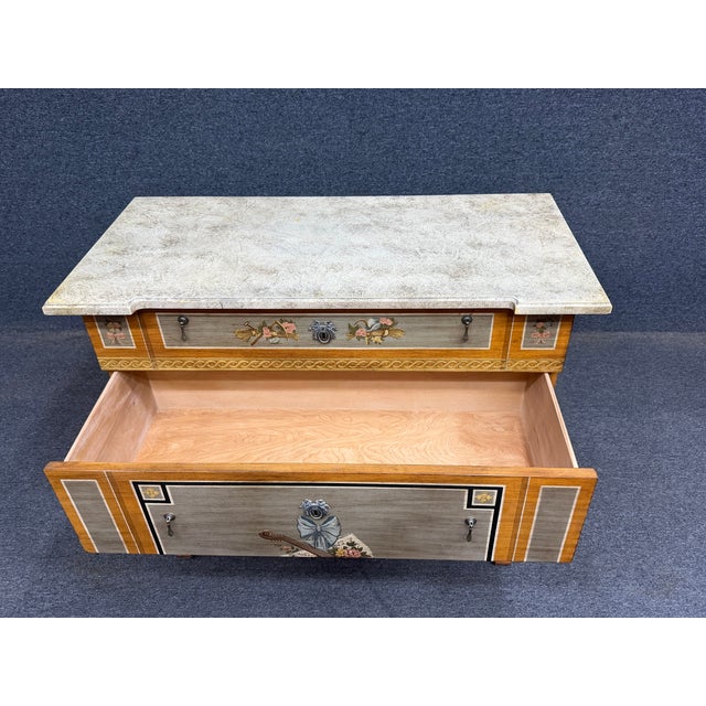 Drexel Heritage Et Cetera Paint Decorated Neoclassical Chest For Sale - Image 10 of 16