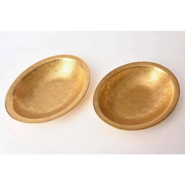 Gold Decorated Serving Bowls - A Pair For Sale - Image 10 of 11