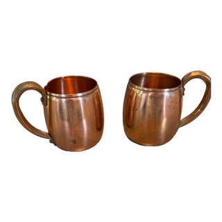 Vintage Pair of West Bend Moscow Mule Pure Copper Mugs For Sale