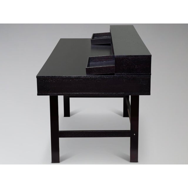 Black Refinished Ebonized Teak Flip Top Executive Desk Attr. Jens Quistgaard for Peter Løvig Nielsen For Sale - Image 8 of 17