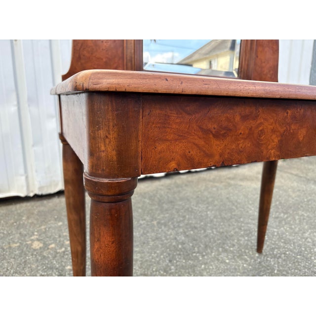 Wood French Art Deco Dressing Table with Mirror, 1920s For Sale - Image 7 of 12