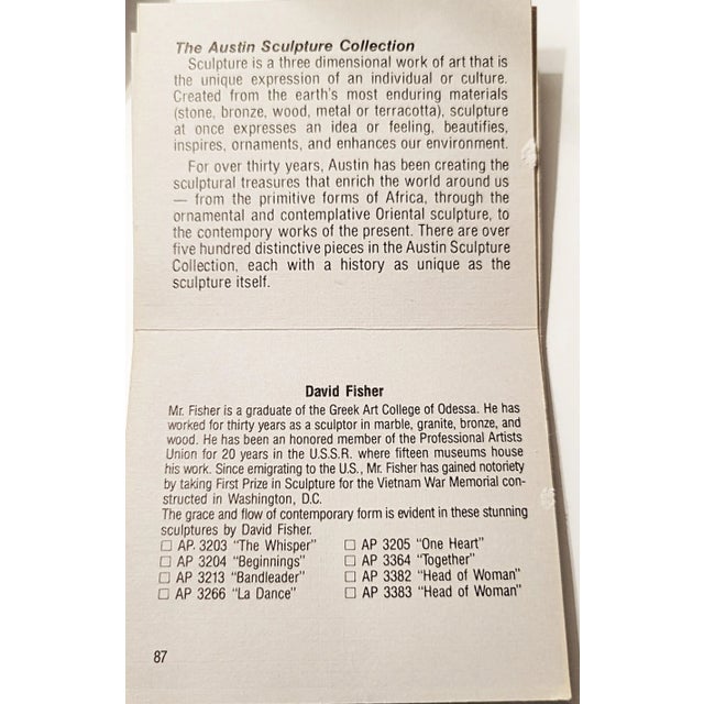 Austin Productions Durastone Sculpture "Woman's Face" Fisher, 1980 For Sale - Image 10 of 11