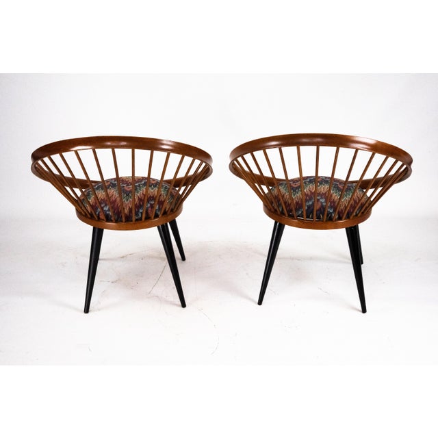 Wood Circle Chairs by Yngve Ekström for Swedese, Sweden, 1950s, Set of 2 For Sale - Image 7 of 17