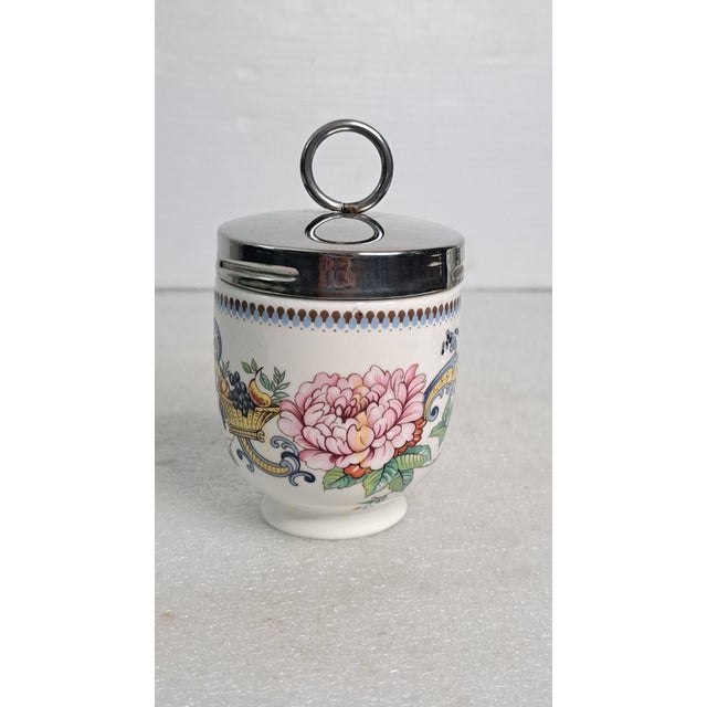 Mid 20th Century English Porcelain Egg Coddlers by Royal Worcester & Crown Staffordshire - Set of 4 For Sale - Image 17 of 17