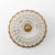 Mid-Century Round Ceiling or Wall Lamp in Textured Glass with Gilt Rim from Limburg, Germany, 1970s For Sale - Image 4 of 9