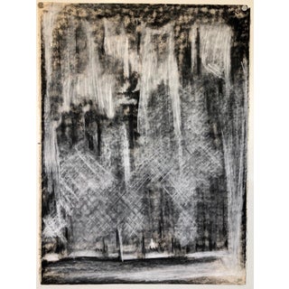 James O. Clark, Abstract Gestural Drawing Chalk and Charcoal Drawing, Light Sculpture Artist, 1988 For Sale
