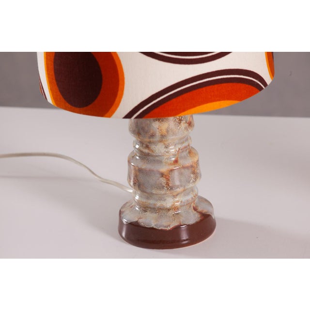 1970s Vintage Ceramic Table Lamps from Scheurich, Germany, 1970s Set of 2 For Sale - Image 5 of 6