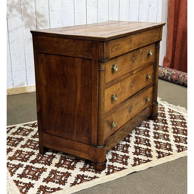 19th Century Empire Cherry Wood Chest of Drawers For Sale - Image 12 of 18