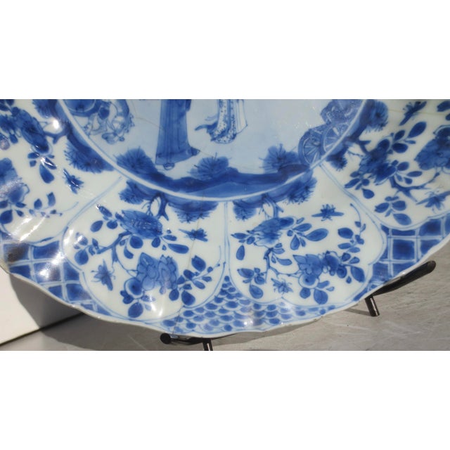 17th Century Chinese Blue and White Plate, Late Kangxi Circa 1700 For Sale - Image 5 of 13
