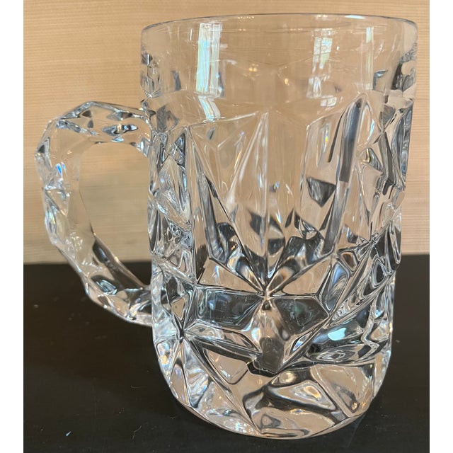 1980s Tiffany & Co. "Ice Rock" Cut Crystal Glass Beer Mugs Pair For Sale In Washington DC - Image 6 of 10
