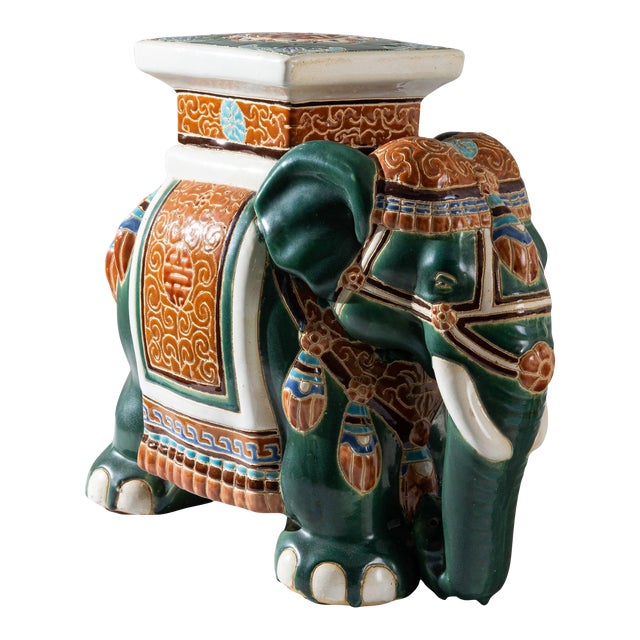 1960s French Ceramic Elephant For Sale