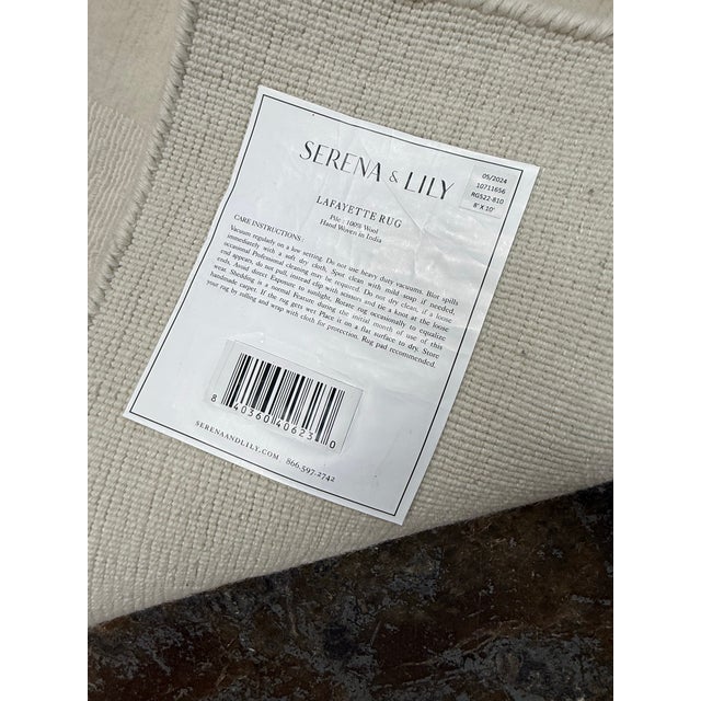 Ivory 8ft × 10ft Serena & Lily Lafayette Ivory Rug For Sale - Image 8 of 12