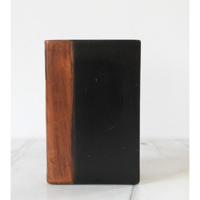 Sculpture Materials Vintage Single Faux Books Bookend For Sale - Image 7 of 9
