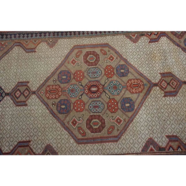 Textile Tribal Geometric Late 19th Century Antique Serab Hallway Runner Rug For Sale - Image 7 of 10