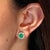 Traditional Natural Emerald Diamond Stud Earrings 14k W Gold 3.14 TCW Certified For Sale - Image 3 of 7