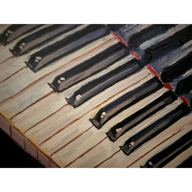 Contemporary Expressionist Original Oil Painting of Piano For Sale - Image 3 of 8