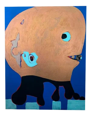 Mr. Prozac Acrylic Canvas Painting by Jean Attali, 2003