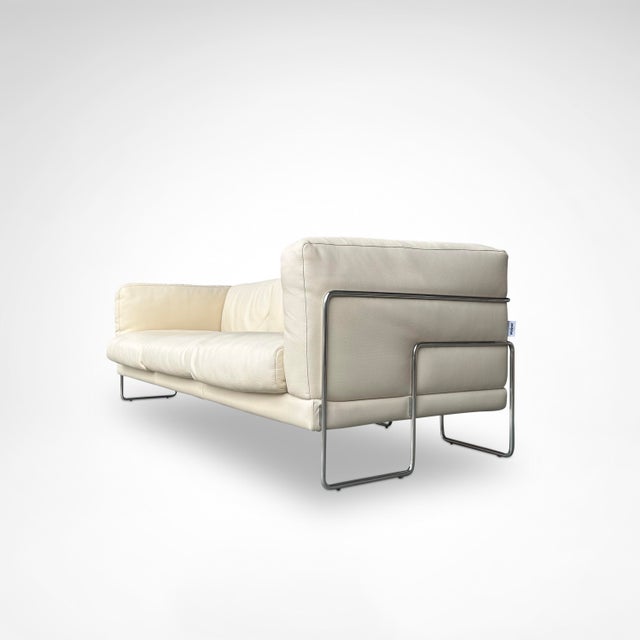 Steiner Pen Club 3-Seater Sofa by Kwok Hoi Chan for Steiner, France, 1980s For Sale - Image 4 of 12