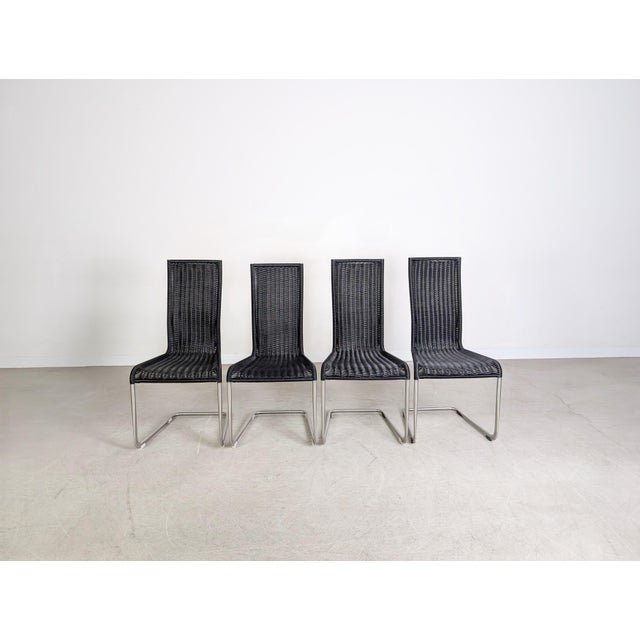 Postmodern Black B20 Cantilever Chairs by Jean Prouve for Tecta, Set of 4 For Sale - Image 3 of 11